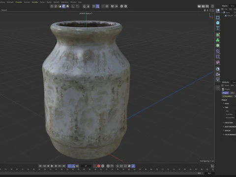 Old Clay Vase 3D Model