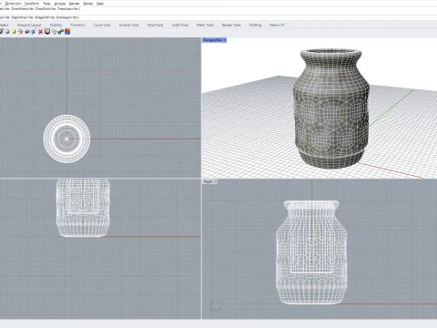 Old Clay Vase 3D Model