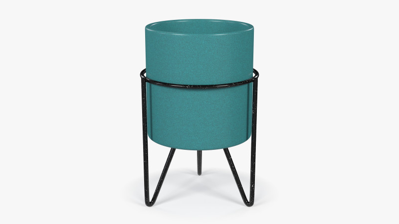 Turquoise Ceramic Pot 3D Модель .c4d .max .obj .3ds .fbx .stl .blend