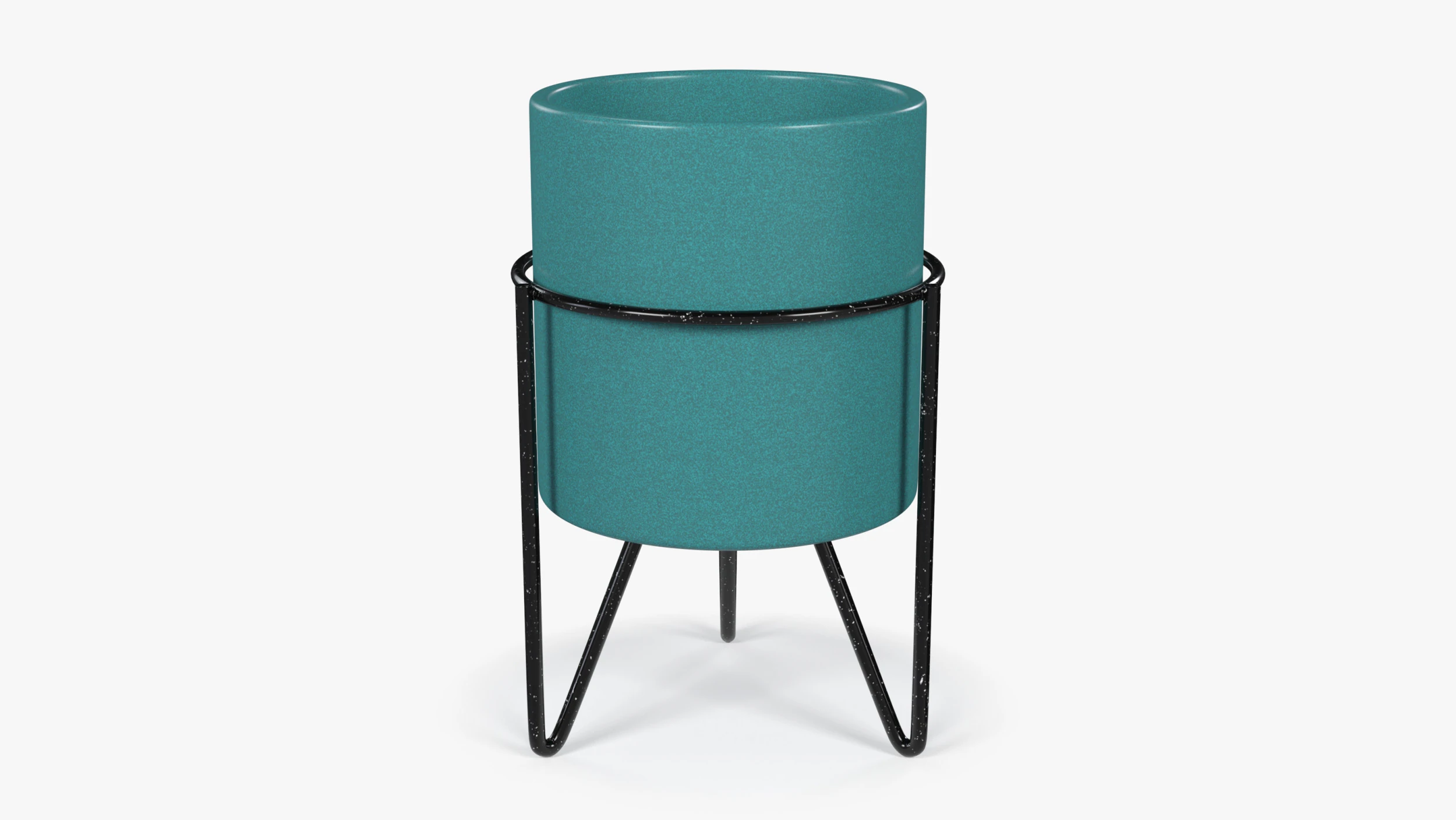 Turquoise Ceramic Pot 3D Model .c4d .max .obj .3ds .fbx .stl .blend 