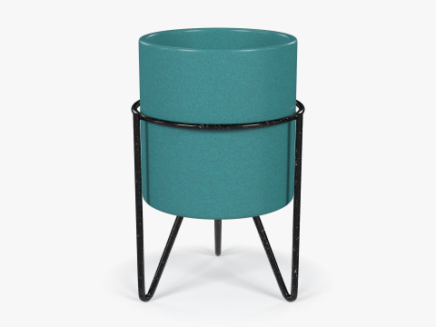 Turquoise Ceramic Pot 3D 模型