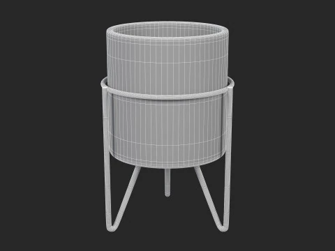 Turquoise Ceramic Pot 3D Model
