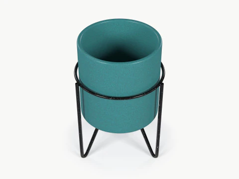 Turquoise Ceramic Pot 3D Model