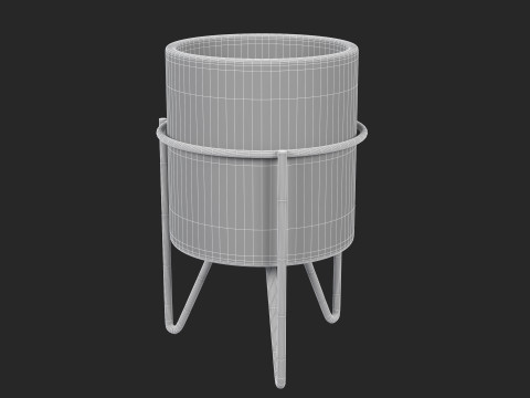 Turquoise Ceramic Pot 3D Модель