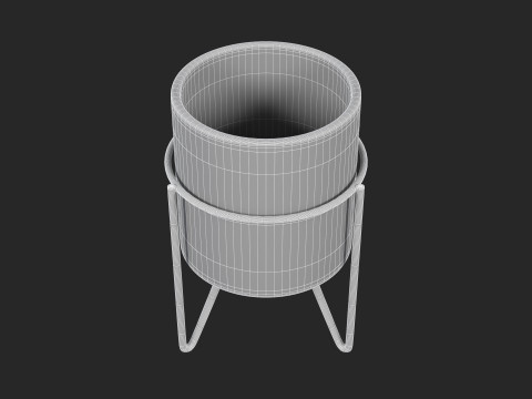 Turquoise Ceramic Pot 3D Модель