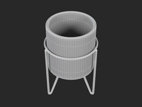 Turquoise Ceramic Pot 3D Model