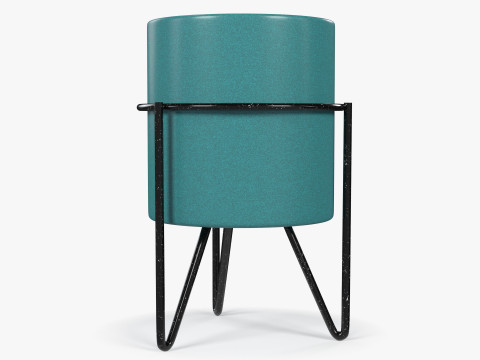 Turquoise Ceramic Pot 3D Модель