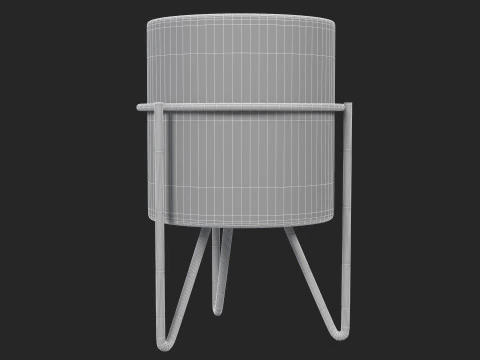 Turquoise Ceramic Pot 3D Model