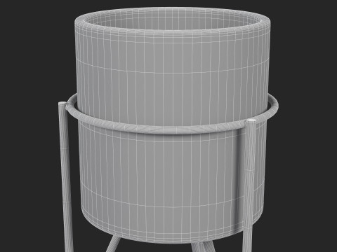 Turquoise Ceramic Pot 3D Модель