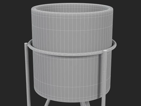 Turquoise Ceramic Pot 3D Model