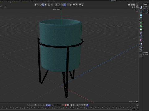 Turquoise Ceramic Pot 3D Модель