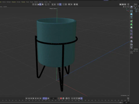 Turquoise Ceramic Pot 3D Model