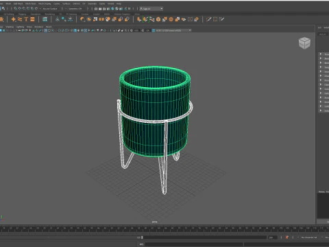 Turquoise Ceramic Pot 3D Model