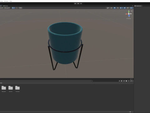Turquoise Ceramic Pot 3D Model