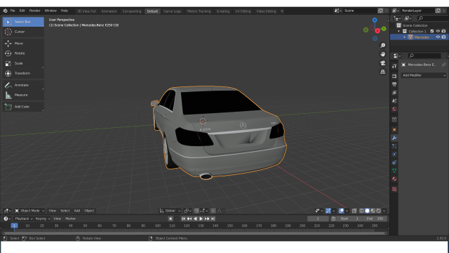 mercedes e350 cgi 3D Model .c4d .max .obj .3ds .fbx .stl .blend 