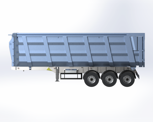 tipper trailer Model 3D .c4d .max .obj .3ds .fbx .stl .blend 