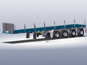 EXTENDED SEMI TRAILER 3D Model