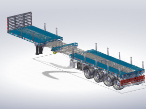 EXTENDED SEMI TRAILER 3D Model