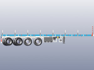 EXTENDED SEMI TRAILER 3D Model