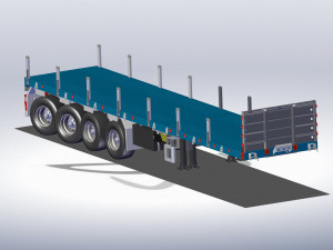 EXTENDED SEMI TRAILER 3D Model
