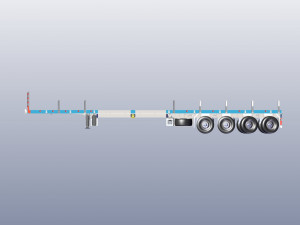 EXTENDED SEMI TRAILER 3D Model