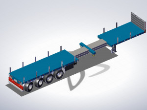 EXTENDED SEMI TRAILER 3D Model