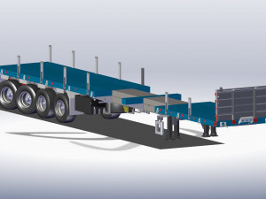 EXTENDED SEMI TRAILER 3D Model