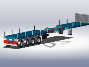 EXTENDED SEMI TRAILER 3D Model