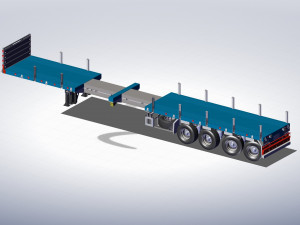 EXTENDED SEMI TRAILER 3D Model