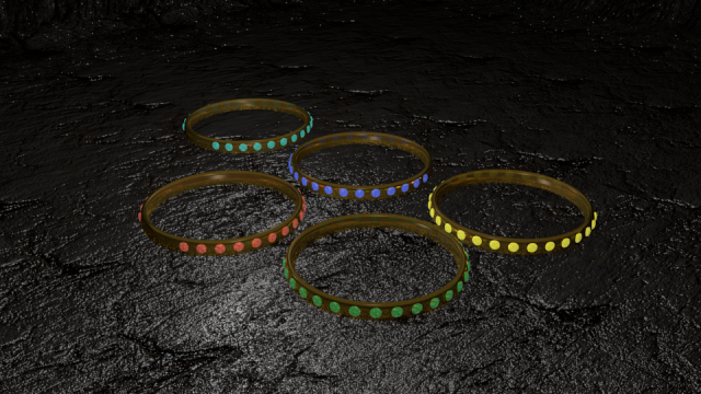 pack of magic rings Model 3D .c4d .max .obj .3ds .fbx .stl .blend 
