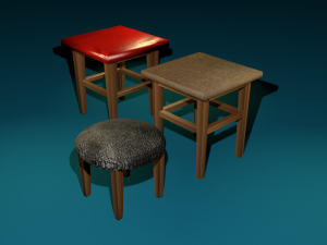 pack of chairs 3D 模型