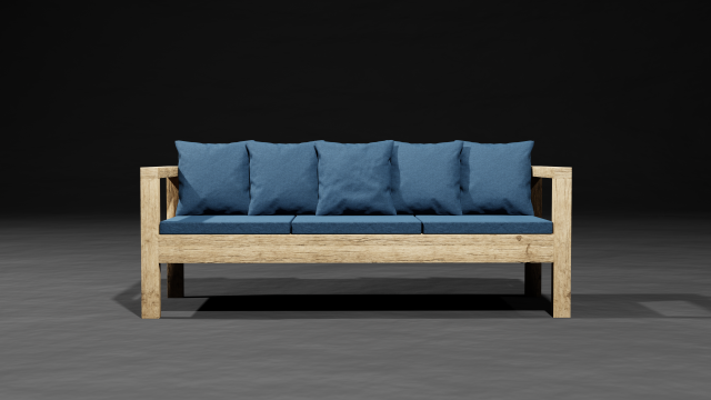 outdoor sofa 3D 模型 .c4d .max .obj .3ds .fbx .stl .blend 