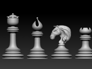 chess model set 3 Modello di stampa 3D