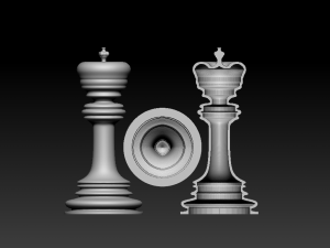 chess model set 3 3D Baskı Modeli