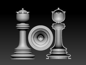 chess model set 3 3D Baskı Modeli