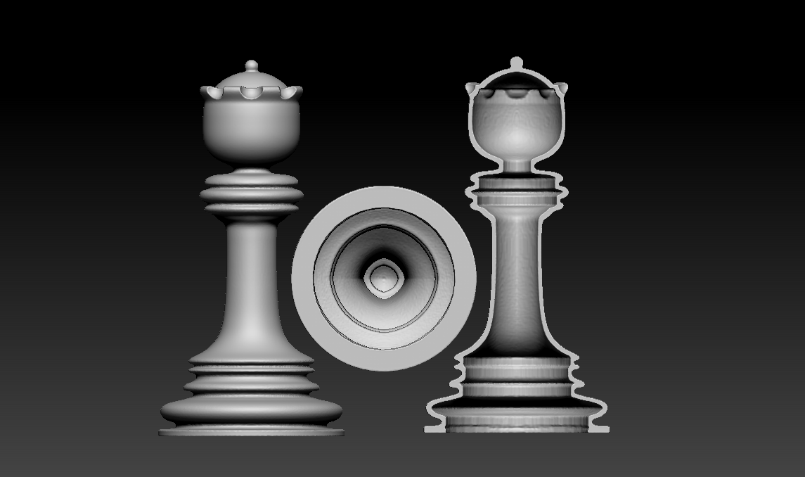 Chess king queen knight | 3D Print Model