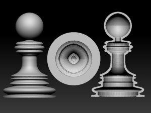 chess model set 3 3D Baskı Modeli