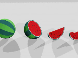 fruits and vegetables collection 3D Model