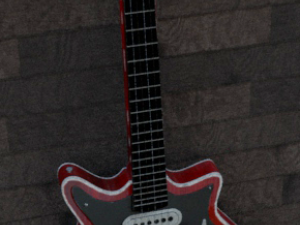 red special electro guitar 3D 模型