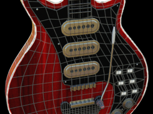 red special electro guitar 3D 模型