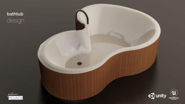 bathtub design Model 3D .c4d .max .obj .3ds .fbx .stl .blend 
