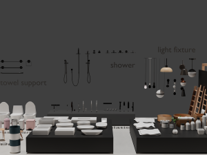 contemporary bathroom pack 3D Model