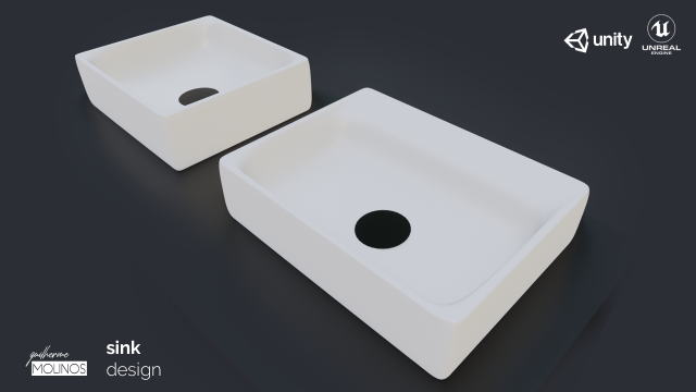 sink design 3D 模型 .c4d .max .obj .3ds .fbx .stl .blend 