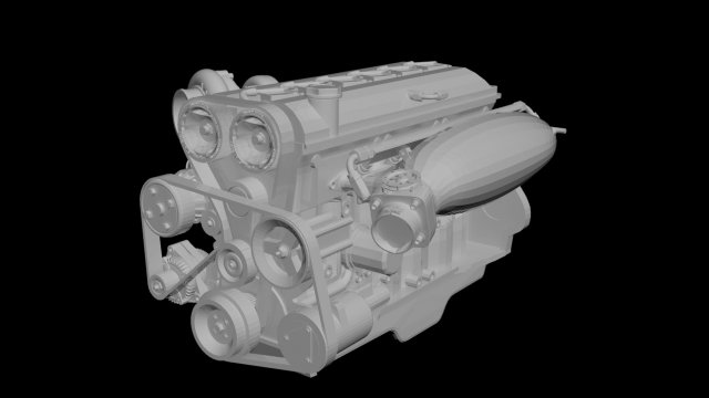 engines for 124 model cars Modello di stampa 3D .c4d .max .obj .3ds .fbx .stl .blend 