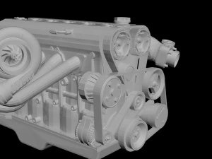 engines for 124 model cars 3D Print Model