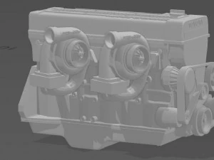engines for 124 model cars 3D Print Model