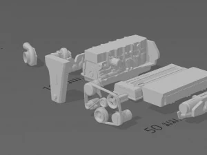 engines for 124 model cars 3D Print Model