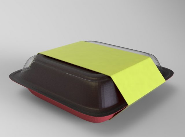 food box invisible and texture 3D Model .c4d .max .obj .3ds .fbx .stl .blend 