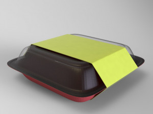food box invisible and texture 3D Model