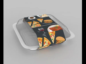 caixa de comida invis&iacute;vel e textura Modelo 3D